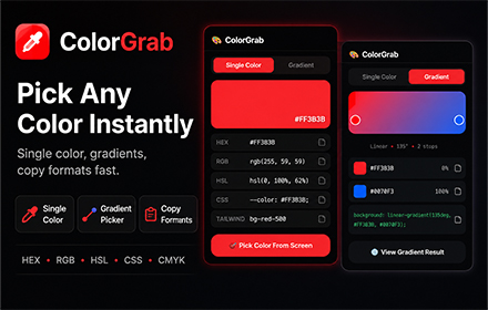 ColorGrab: Free Color Picker Chrome Extension — Pick Any Color on Any Page